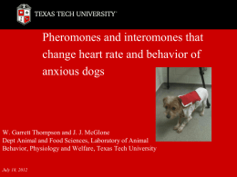 Pheromones and interomones that change heart rate and behavior