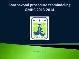 Presentatie coachavond 2013 &ndash; 2014