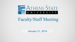 Faculty & Staff Meeting - Athens State University