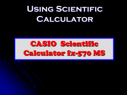 Using scientific calculator