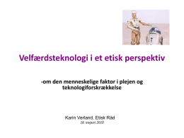 Robotteknologi og Etik (Karin Verland)