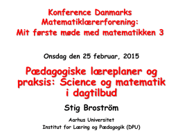 science og matematik - Danmarks Matematiklærerforening