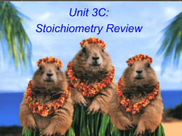 PPT: Stoichiometry Review