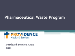 Pharmaceutical Waste Program Healthstream for Inpatient Pharmacy