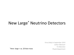 Future large Neutrino Detectors