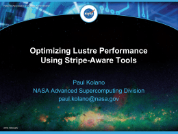 Optimizing Lustre Performance Using Stripe-Aware Tools