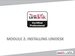 Unidesk Installation