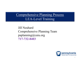 2014 CP Process - Comprehensive Planning