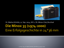 Die Minox 35 (1974-2000) - beim 1. Deutschen MINOX
