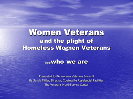 Homeless Women Veterans
