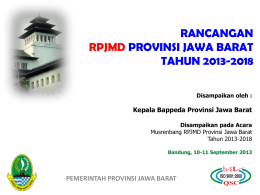 rancangan rpjmd provinsi jawa barat tahun 2013