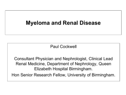 Paul Cockwell - UK Myeloma Forum