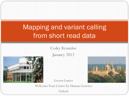 Mapping and variant calling from short read data