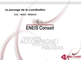 Le paysage de la coordination Enéis Conseil EK