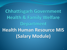 Chhattisgarh Government Health & Family Welfare Department
