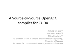 A Source-to-Source OpenACC compiler for CUDA