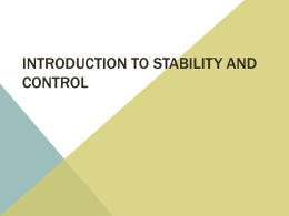 Stability and Control