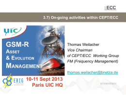 UIC, Paris, 10-11 September 2013