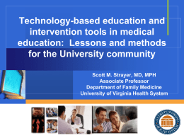 Technology-based education and intervention tools in