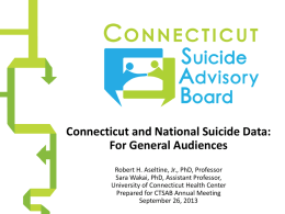 CT Suicide Data Presentation