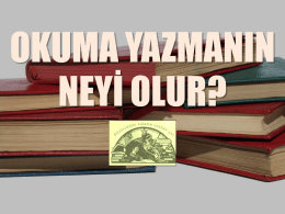 Sunumu indirmek için tıklayınız! - Türkiye Dil ve Edebiyat Derneği