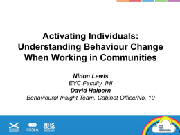 Plenary - Activating individuals