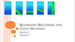 09 Quadratic Relations and Conic Sections