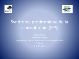 Syndrome prodromique de la schizophrénie