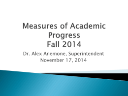 Measures of Academic Progress Fall 2014