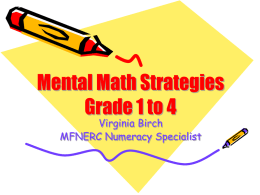 Mental Math Strategies #2
