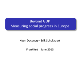 Measuring Social Progres in Europe