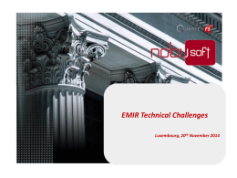 EMIR Technical Challenge - Domenico Buonamico, Nobusoft
