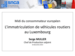 L`immatriculation de véhicules routiers au Luxembourg