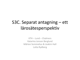 S3C. Separat antagning