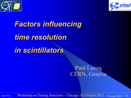 Factors influencing time resolution in scintillators
