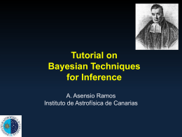 Tutorial on Bayesian techniques for inference