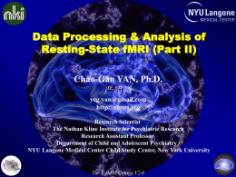 DPARSF - My Research Network