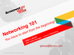 Lenovo Networking 101