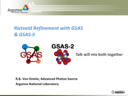 Profile Refinement with GSAS and GSAS II