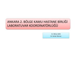 Slayt 1 - Ankara İli 2. Bölge Kamu Hastaneleri Birliği Genel Sekreterliği