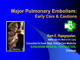 5. Massive Pulmonary Embolism