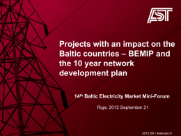 Projects with an impact on the Baltic countries