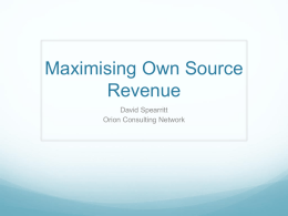 David Spearritt - Maximising Own Source Revenue