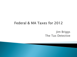 Federal Tax Returns and Verification for 2012-2013