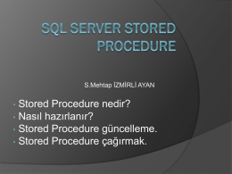 SQL SERVER STORED PROCEDURE