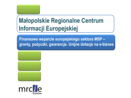 Ma*opolskie Regionalne Centrum Informacji Europejskiej