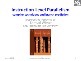 Instruction-Level Parallelism 1