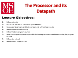 The Processor and its Datapath