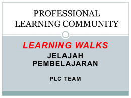 Learning Walks July