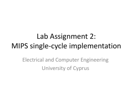MIPS single-cycle implementation